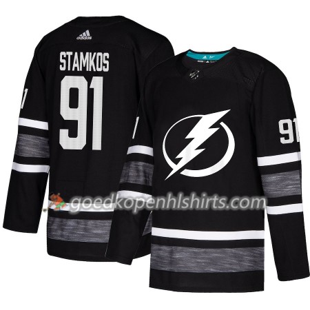 Tampa Bay Lightning Steven Stamkos 91 2019 All-Star Adidas Zwart Authentic Shirt - Mannen